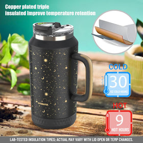 Hydraful tumbler with detachable anti-slip base stays steady on surfaces