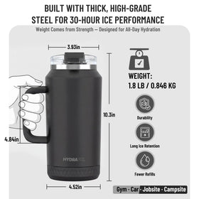Hydraful dishwasher-safe construction for quick, easy cleaning