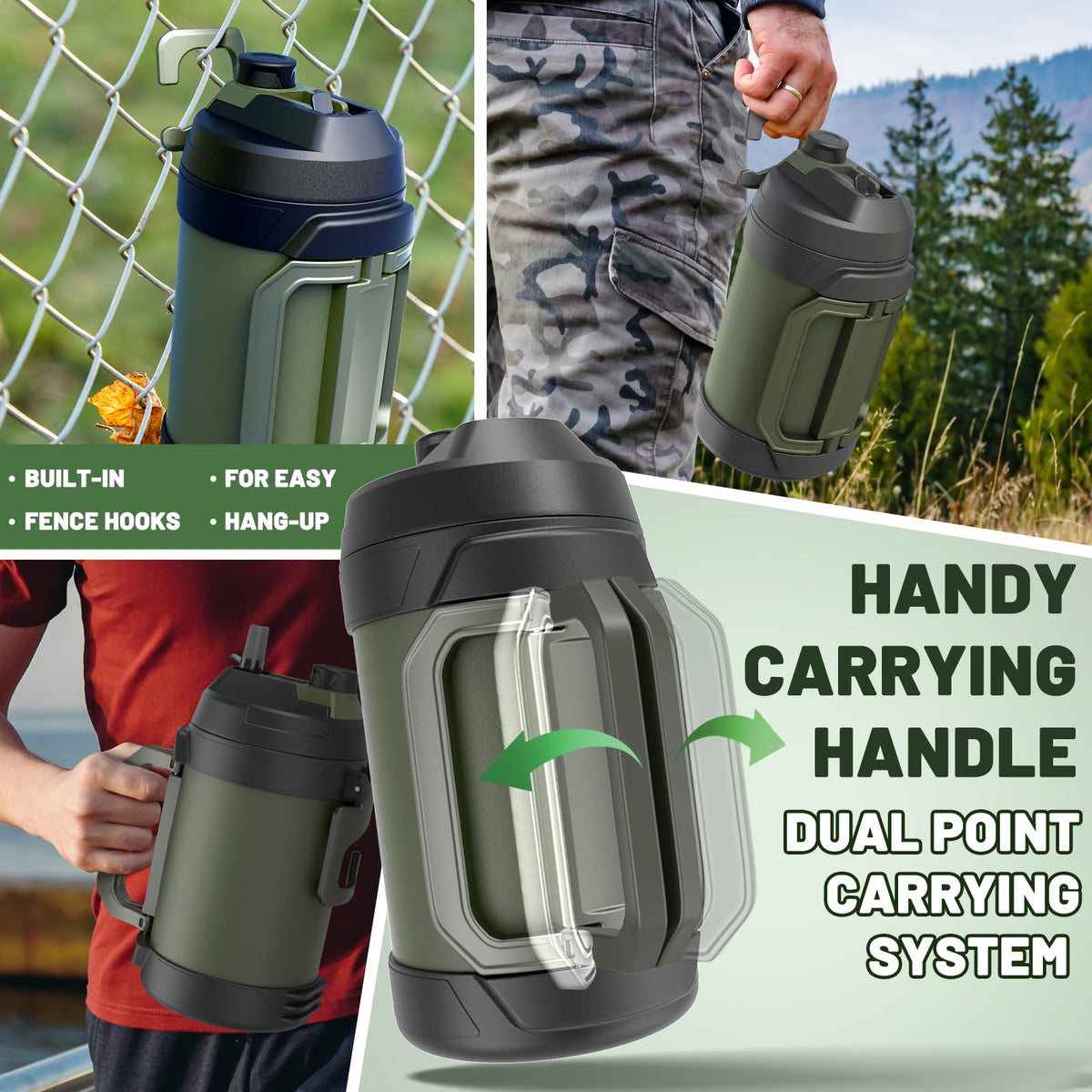Hydraful ergonomic flip handle contours to your grip.