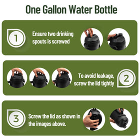 Hydraful gallon jug ideal for gym, hiking and camping.