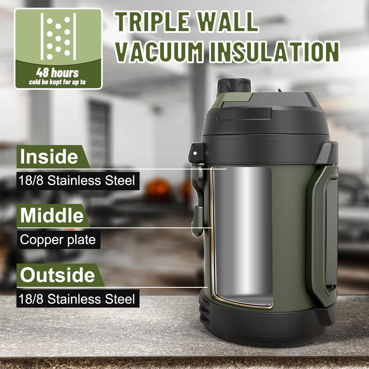 Hydraful insulated stainless steel keeps drinks cold without sweating
