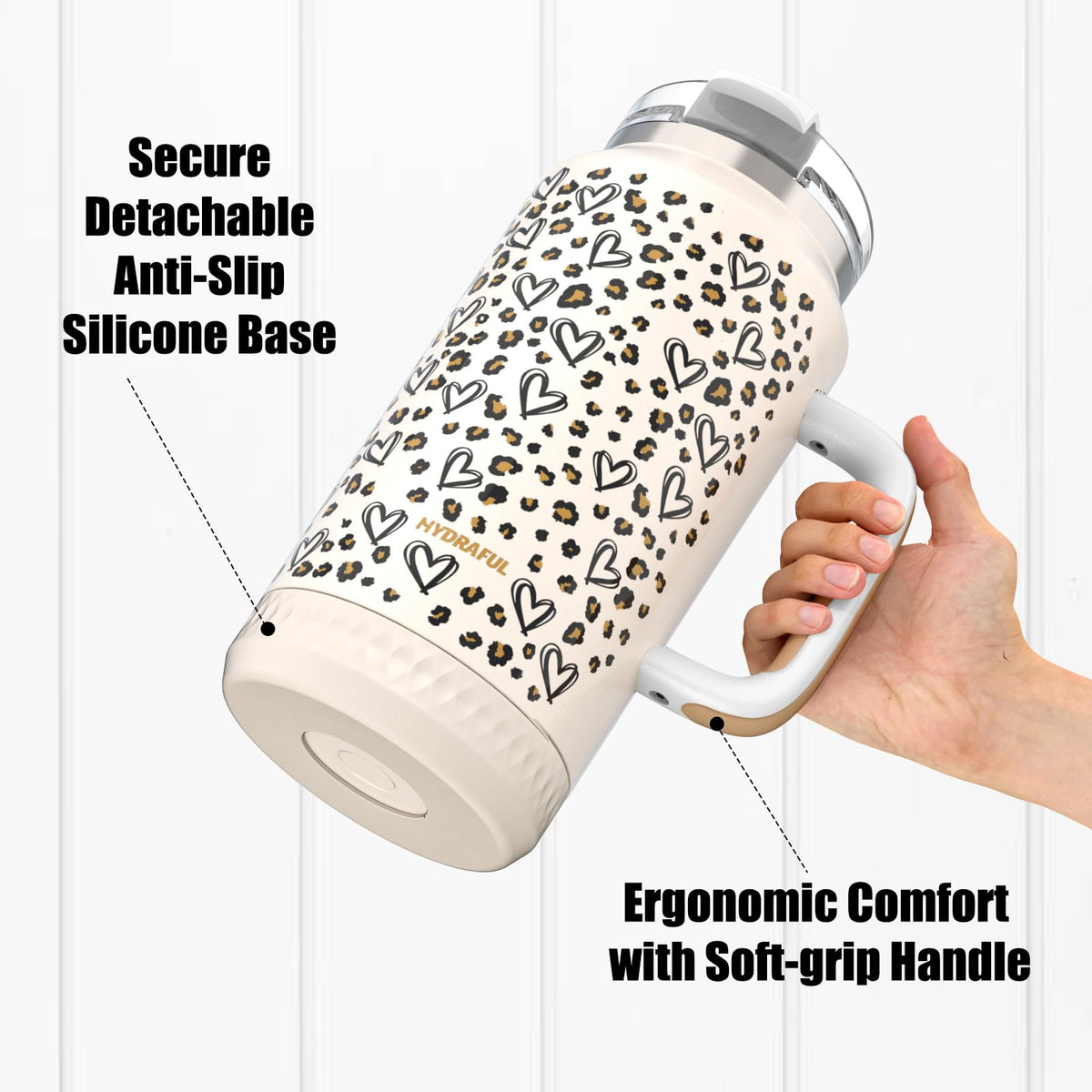 Hydraful soft-grip handle enhances comfort during travel and gym sessions