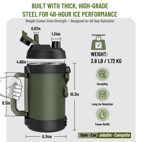 Hydraful triple-wall vacuum insulation maintains chill during long activities