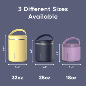 Hydrapeak 32oz food jar keeps cold foods cold for hours.