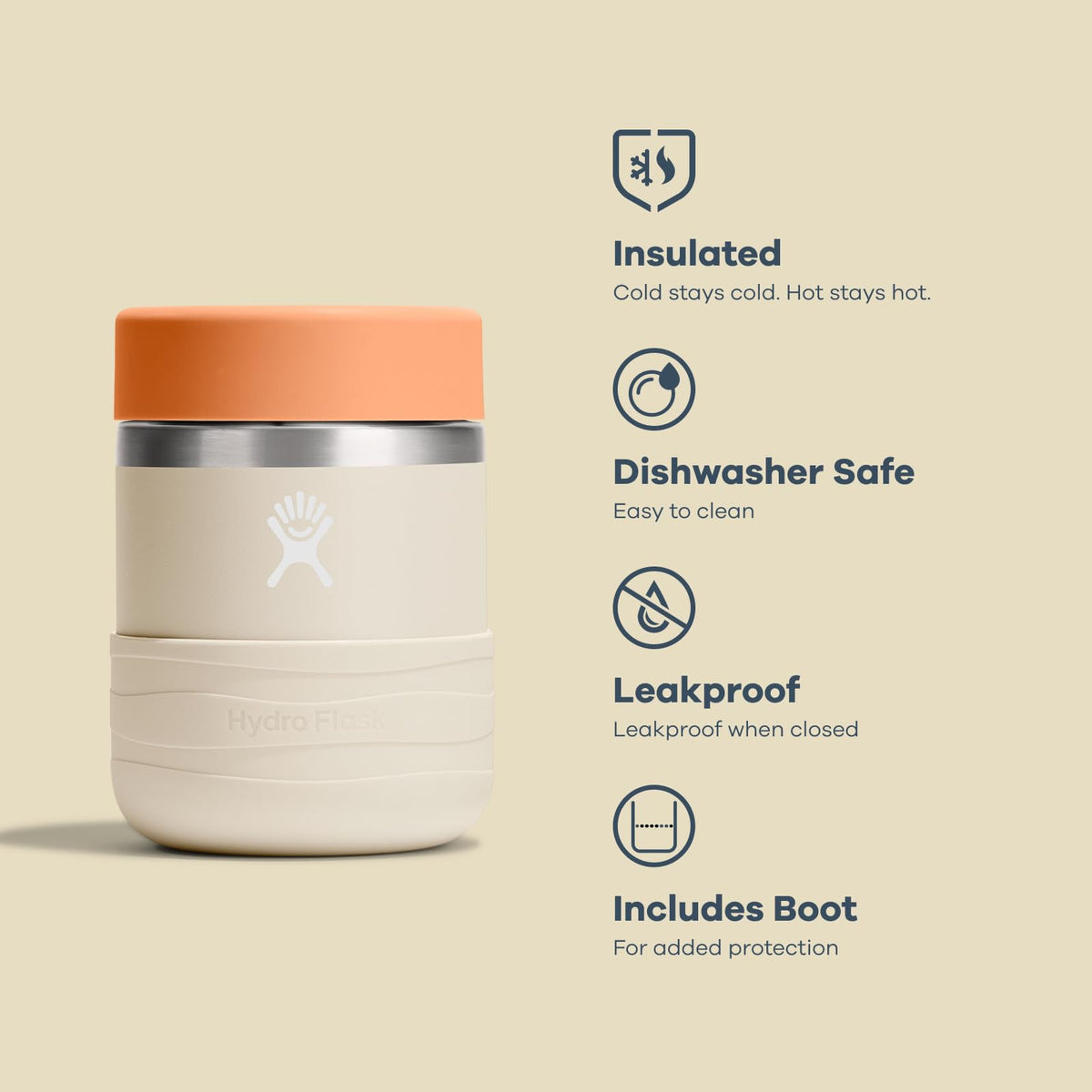Hydro Flask boot protection adds durability during adventures.
