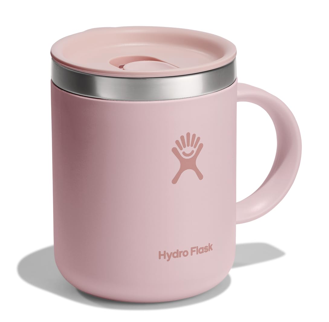 Top view of Hydro Flask mug in Trillium Pink showing secure lid.