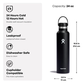 Hydro Flask dishwasher-safe bottle and lid for quick cleaning