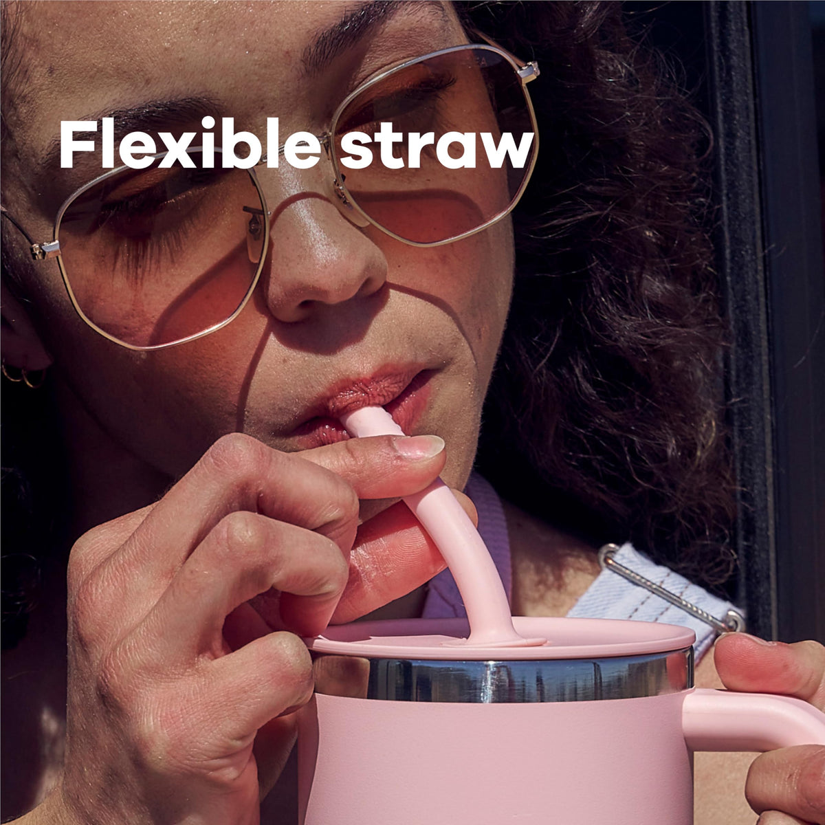 Hydro Flask flexible straw makes sipping comfortable in any position.