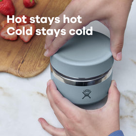 Hydro Flask Food Jar in a lunch-packing setup for travel or school