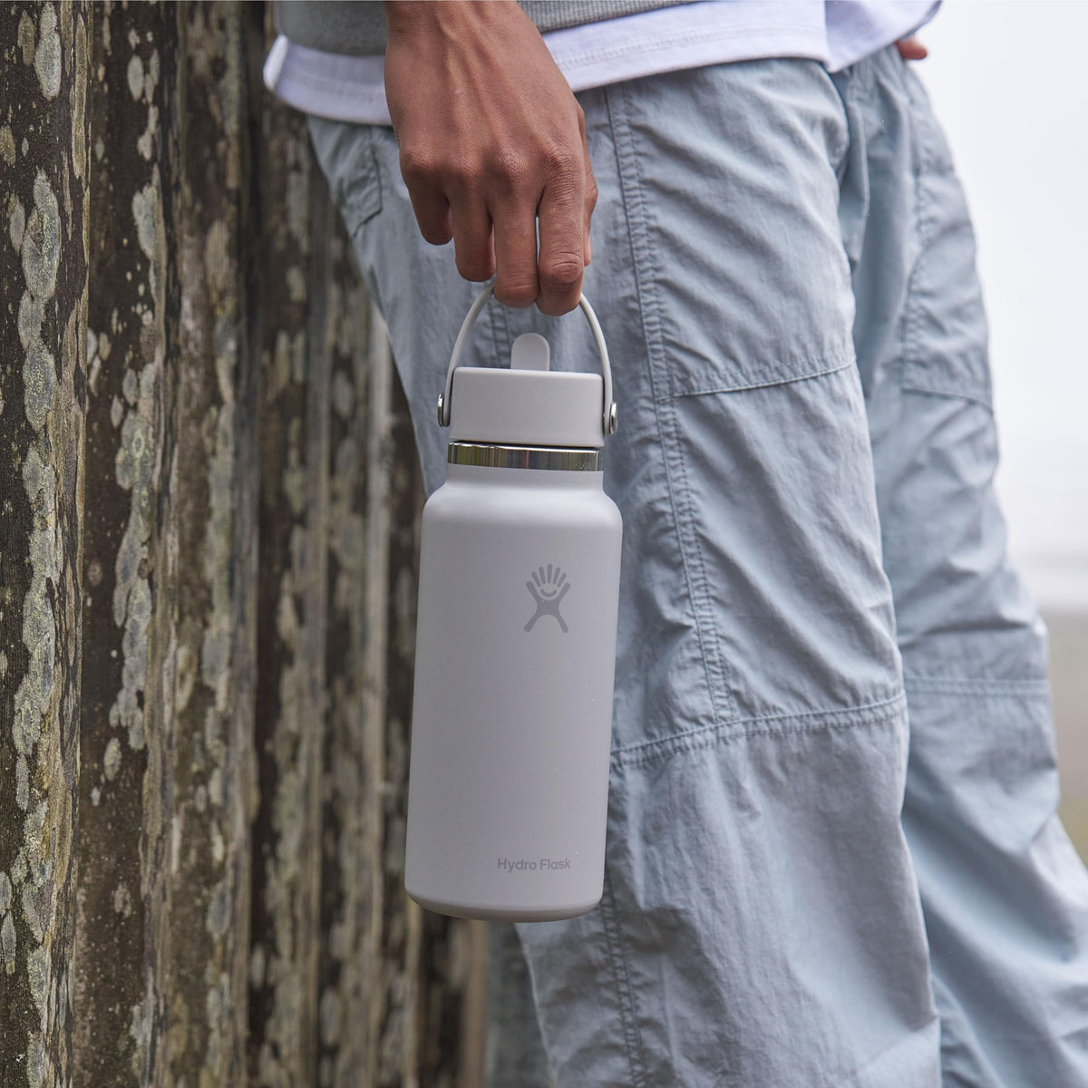 Hydro Flask ice-cube friendly wide-mouth opening for easy filling.