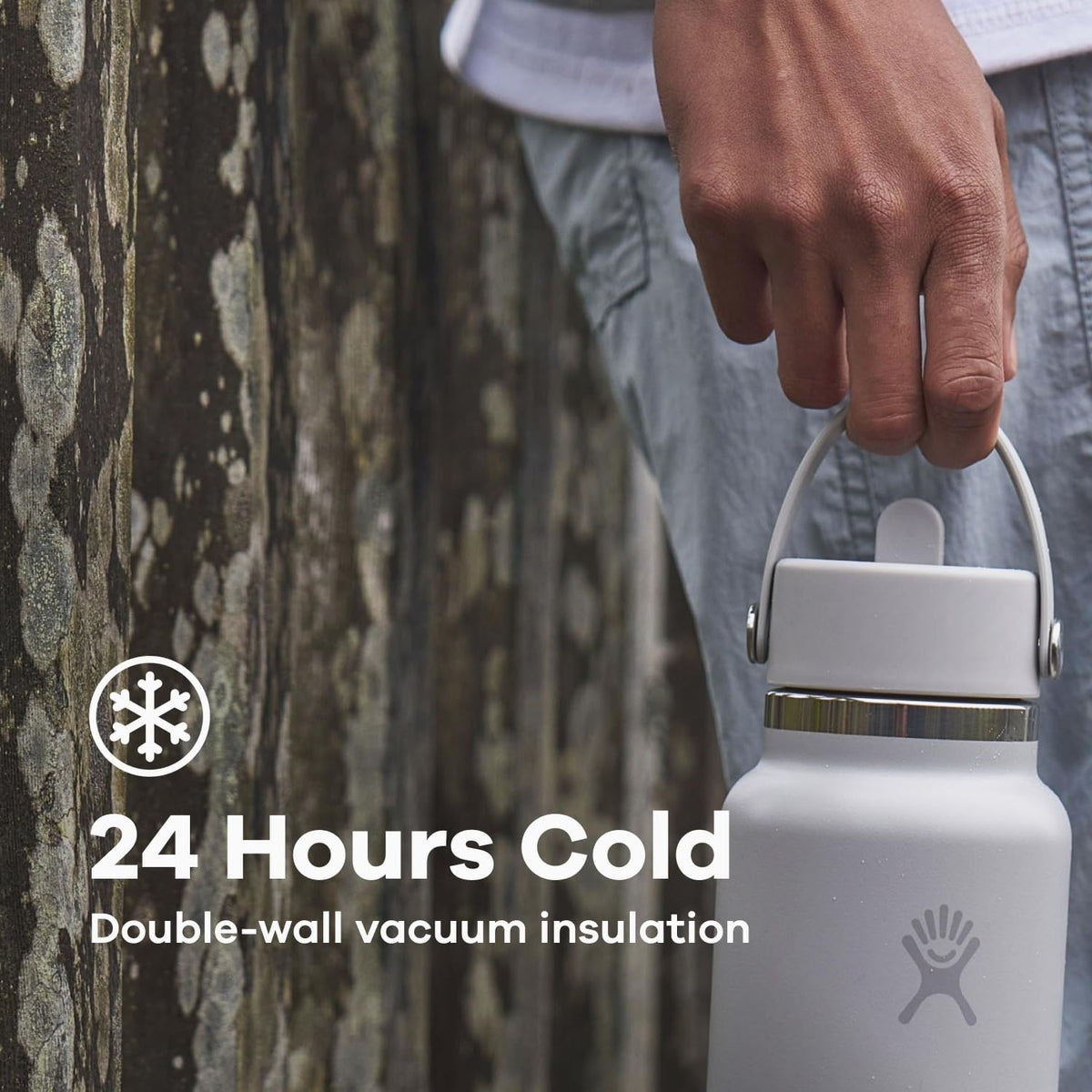 Hydro Flask wide mouth fits ice cubes for refreshing cold drinks