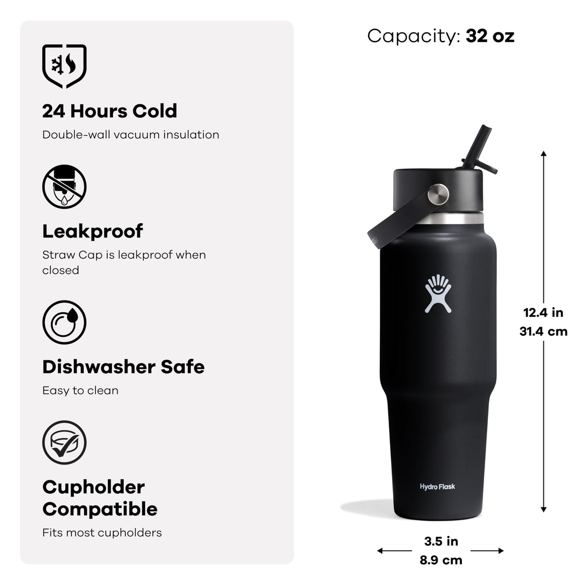Hydro Flask Travel Bottle Ivory, dishwasher-safe for quick cleanup