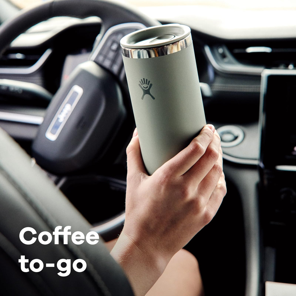 Hydro Flask leak-resistant lid prevents splashes while traveling