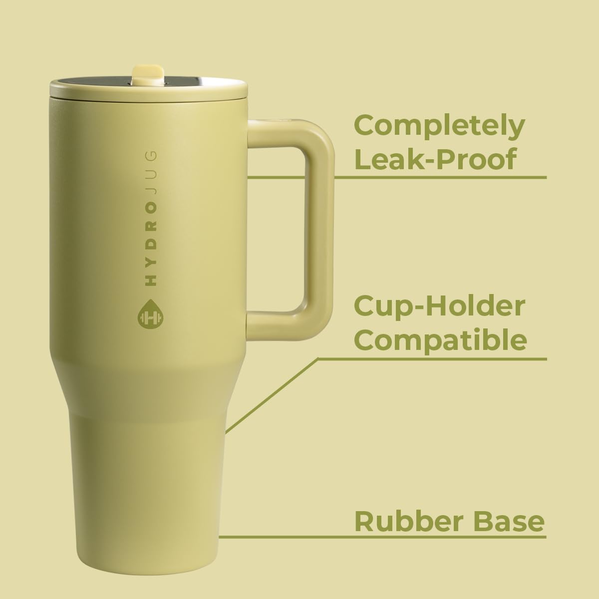 HydroJug Traveler flip straw close-up for easy sipping during activities.