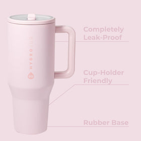 HydroJug Traveler circular flip straw for convenient sipping on the go