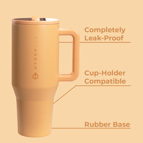 HydroJug Traveler showing the ergonomic handle for convenient carrying.