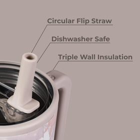 HydroJug Traveler stainless steel insulation keeps beverages hot or cold for hours.