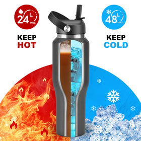 HYDROWION slim-design fits standard cup holders for travel