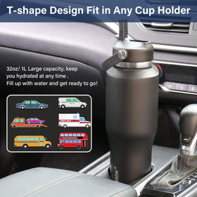 HYDROWION spout lid with flip cap for hot drinks on the go.