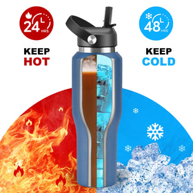 HYDROWION vacuum insulated 32oz keeps drinks cold for hours.