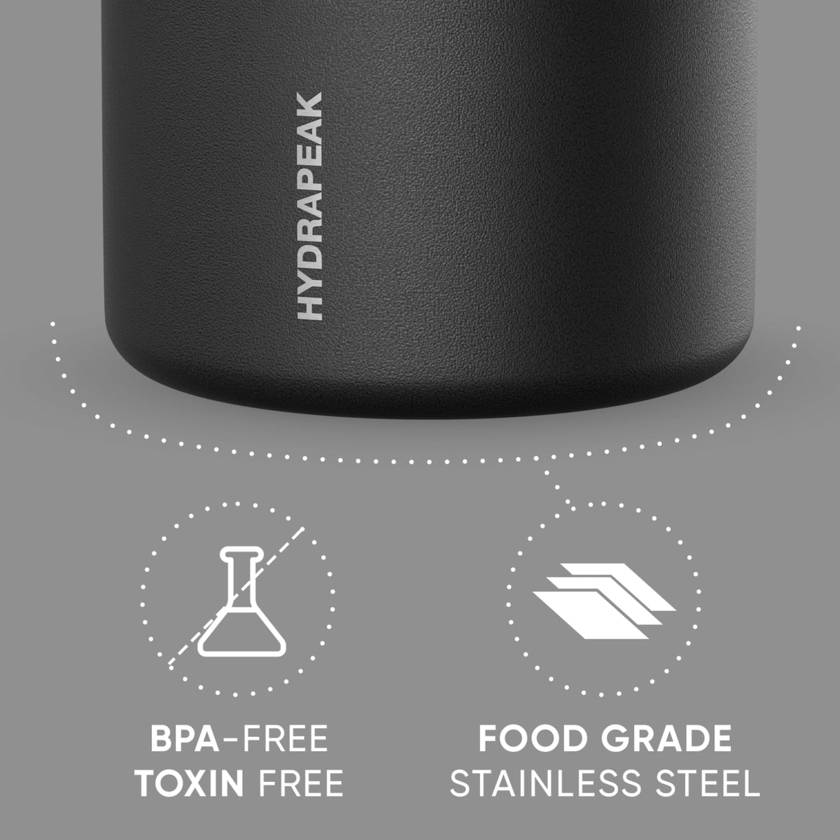Hydrapeak 25oz stainless steel body ready for daily use and travel