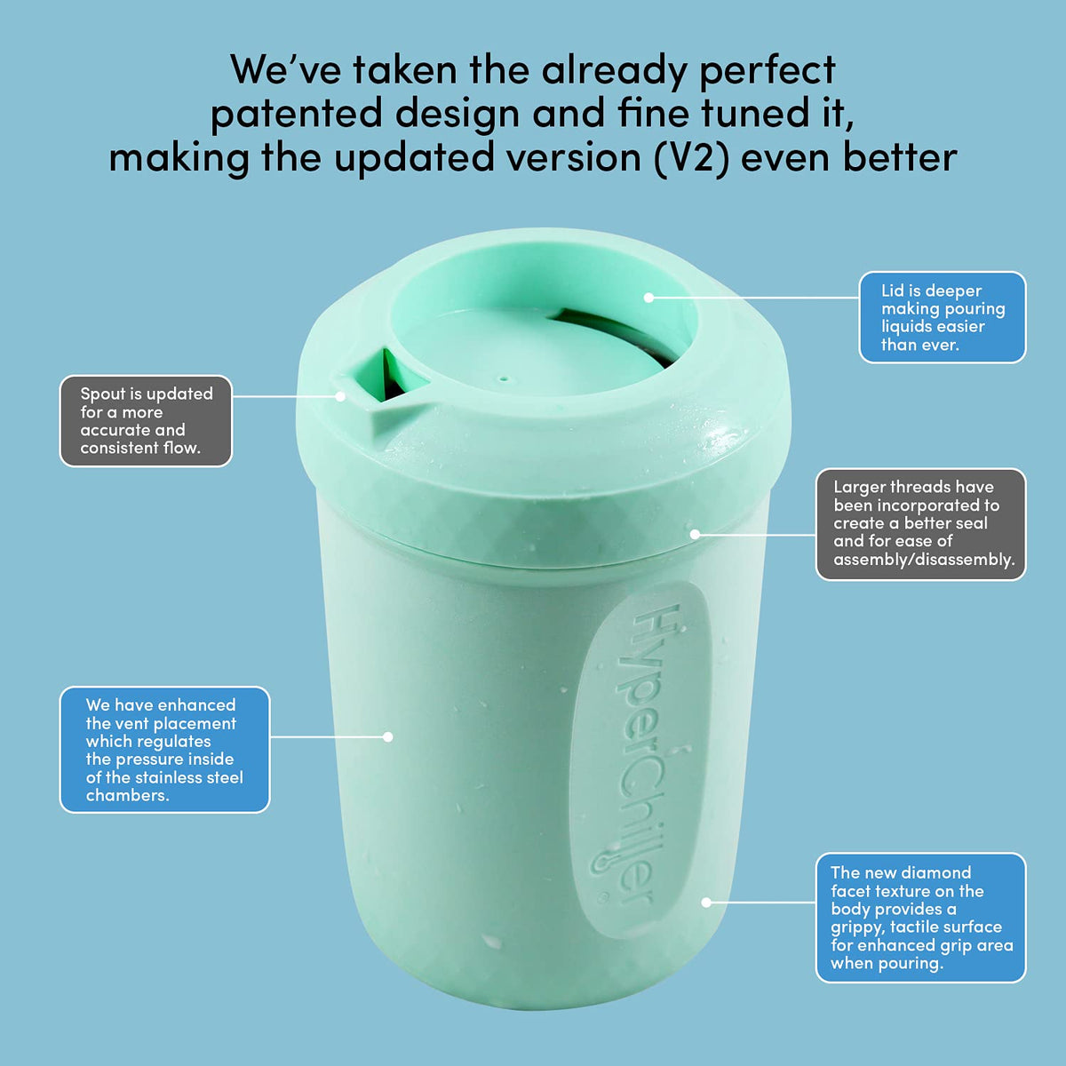 HyperChiller HC2M in-use for coffee brew delivering iced coffee in 60 seconds.