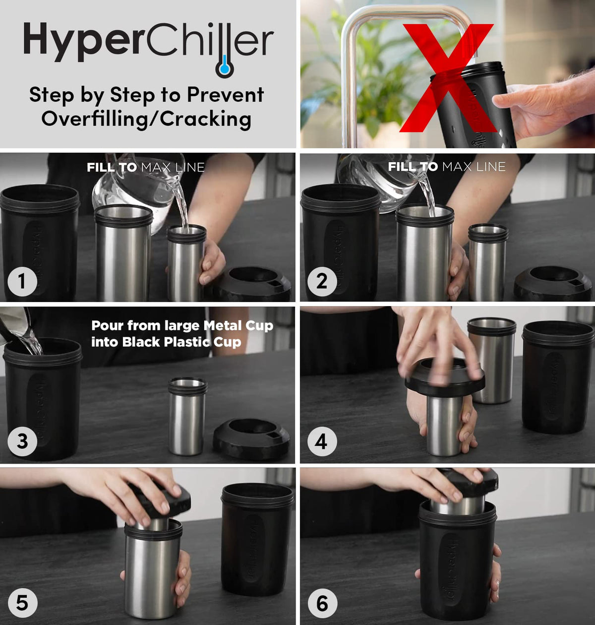 Chills tea, juice, or wine without watering down taste.