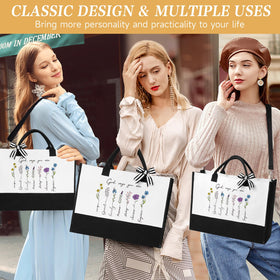 iAOVUEBY canvas tote bag, spacious for daily essentials and faith-based gifts