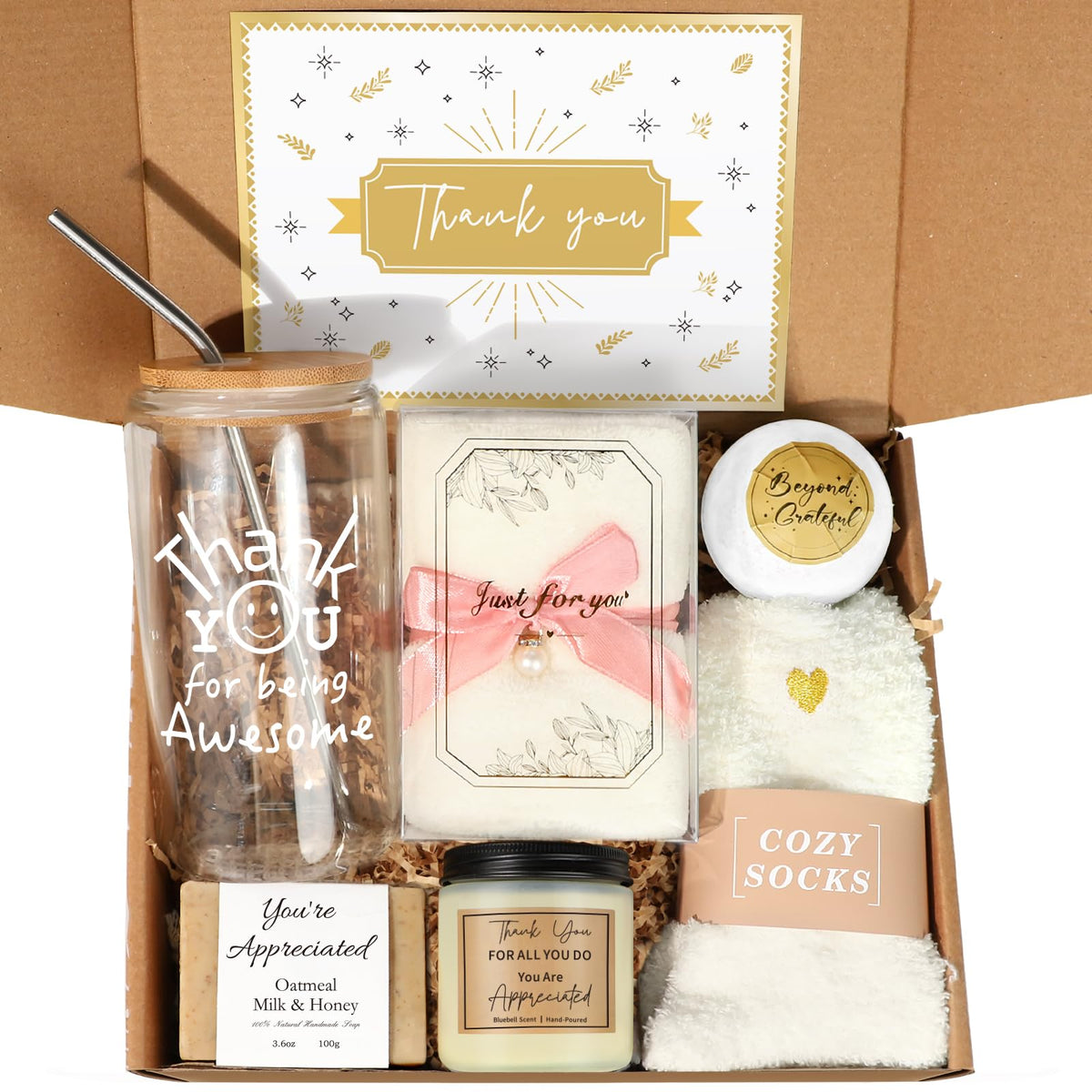iaovueby Thank You for Being Awesome glass — stylish daily appreciation reminder.
