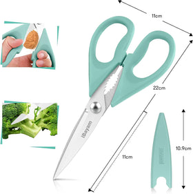 iBayam stainless steel blades slice through cardboard, meat, and herbs with precision.
