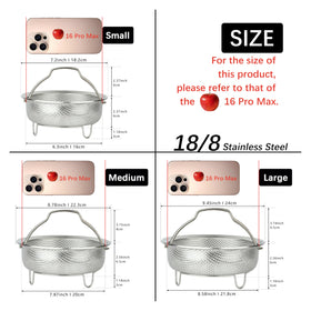 ICEICE steamer basket multipurpose doubles as rice washer and pot strainer.