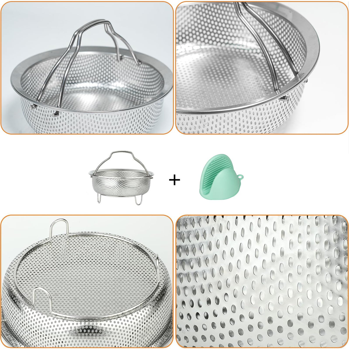 ICEICE steamer basket for vegetables and dumplings keeps flavors intact.