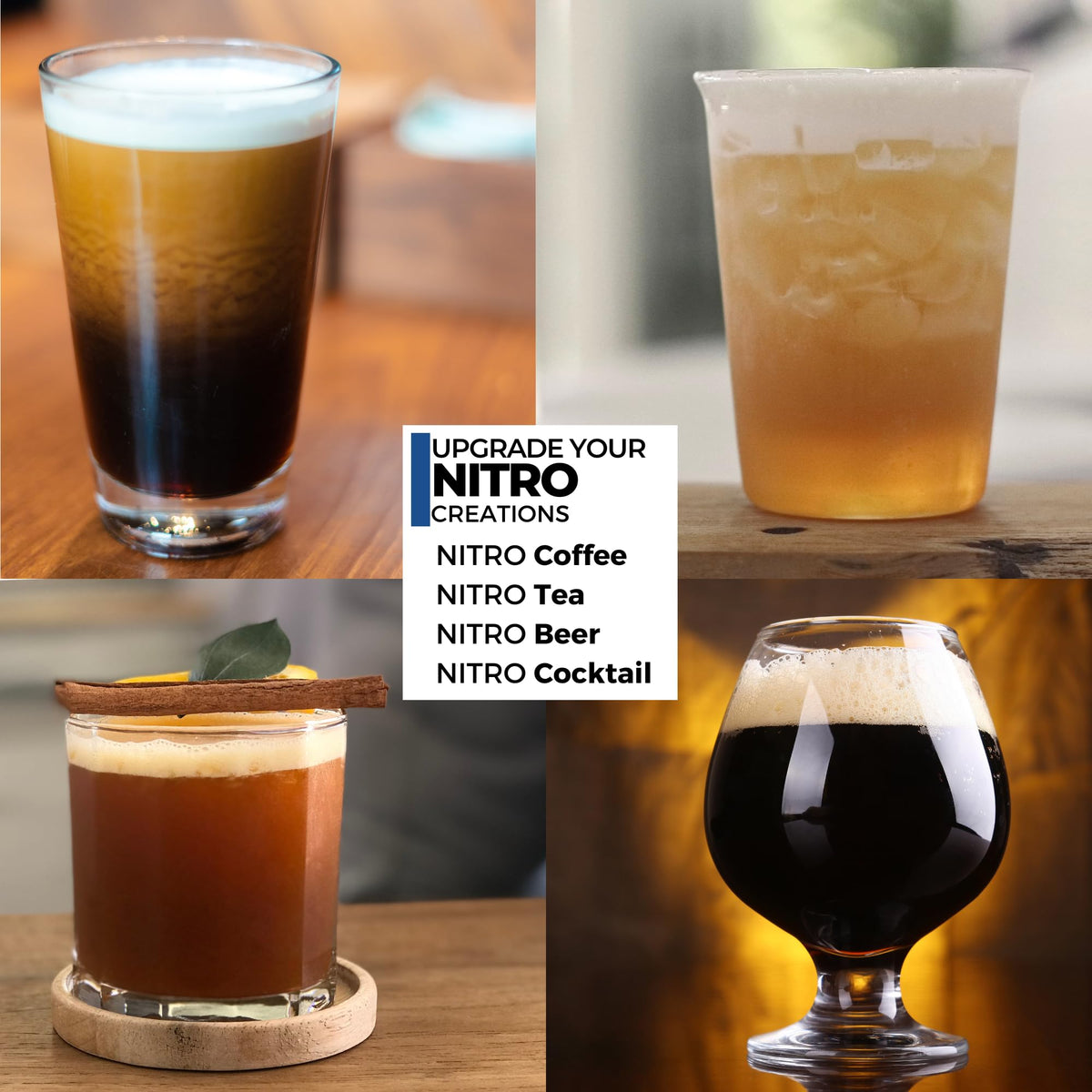 ICO nitro kafo system compatibility visual demonstrating versatile beverage infusions