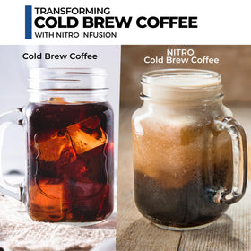 ICO nitro tea and cocoa infusion demonstrating silky texture