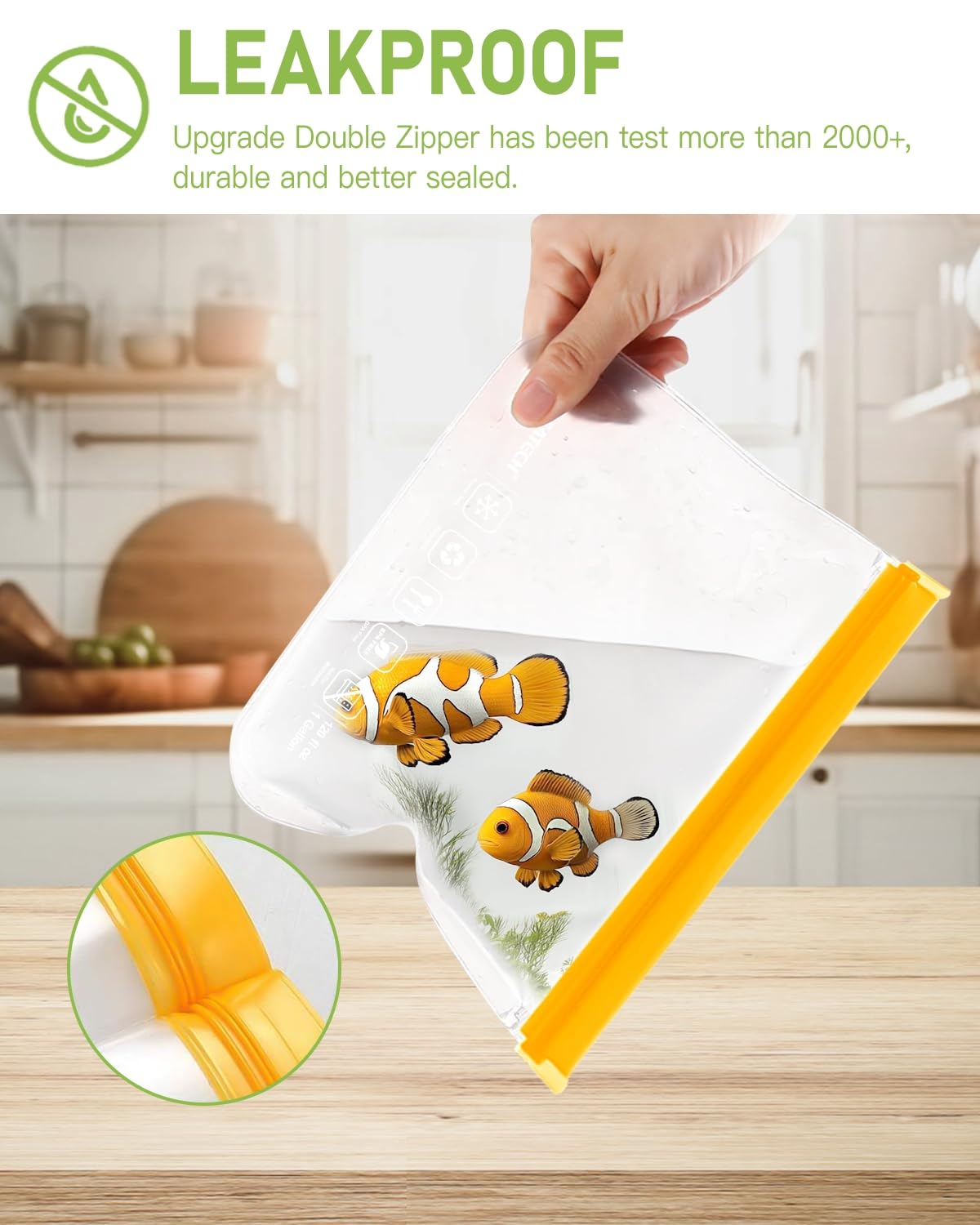 IDEATECH clear bags support fridge organization with multiple sizes for snacks and meals