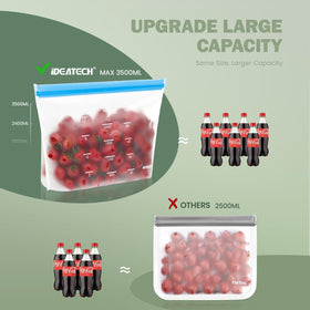IDEATECH leakproof airtight bags protect liquids and keep foods fresh during storage.