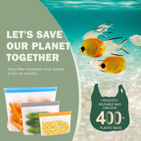 IDEATECH reusable PEVA bags conserve resources and replace single-use plastic effectively.