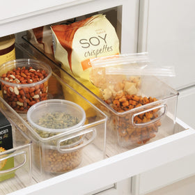 iDesign bin with open-top for easy grabbing and organization.