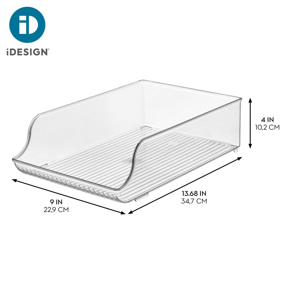 iDesign clear plastic material provides a transparent view of contents.