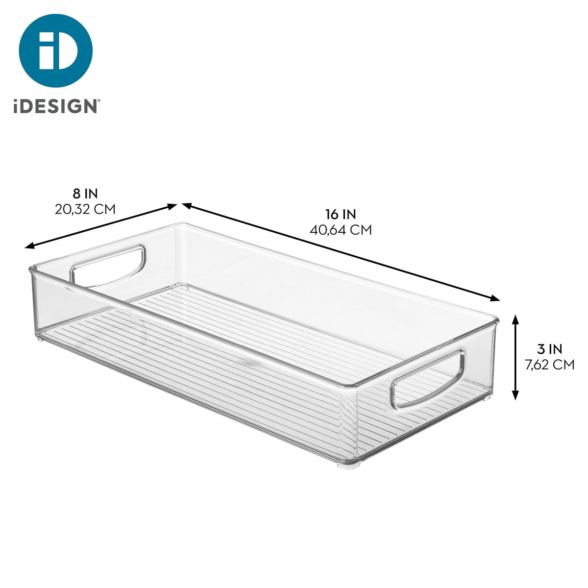idesign fridge-safe bin keeps items organized in the refrigerator