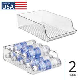 iDesign gravity-feed design showing bottles rolling forward for easy replacement.
