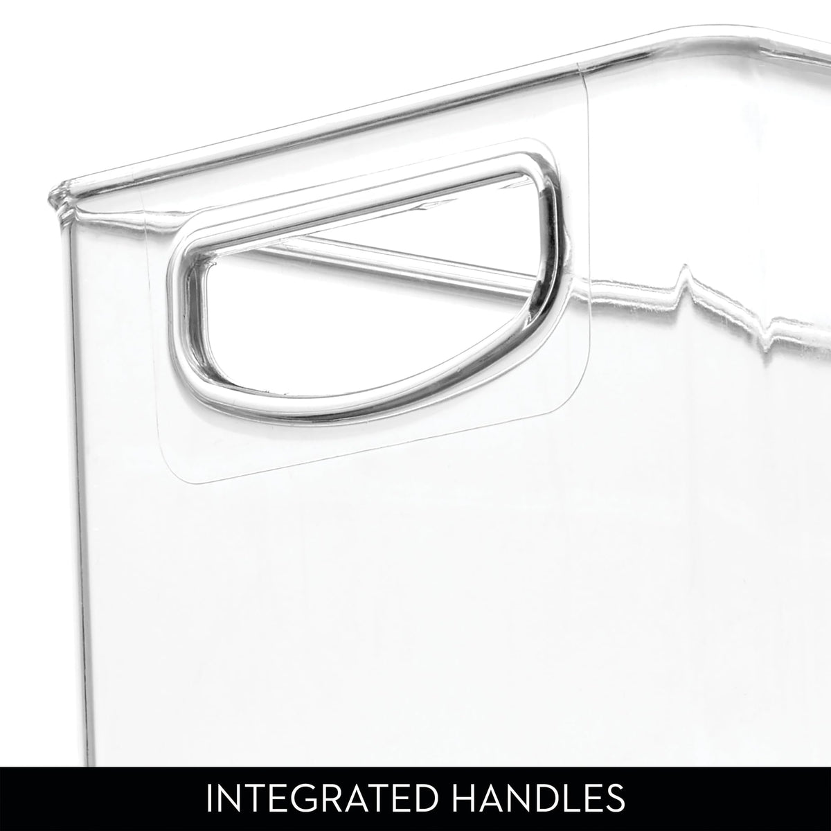 iDesign pantry bin with raised feet for stable stacking and airflow