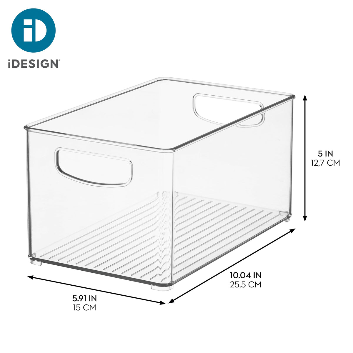iDesign Stackable Bin made from BPA-free, durable plastic for safe storage