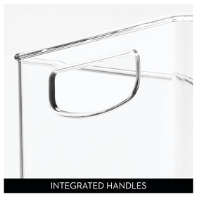 iDesign Stackable Bin with dimensions 10.04 by 5.91 by 5 inches for efficient shelves