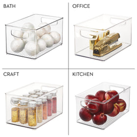iDesign Stackable Bin is easy to clean with mild soap and water