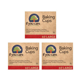If You Care pack shot of FSC unbleached large baking cups for eco-friendly baking