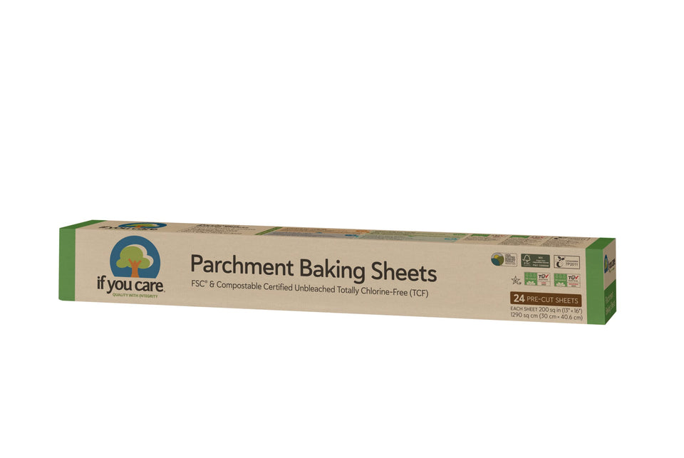 If You Care parchment paper precuts provide non-stick prep on standard baking sheets