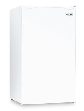 Igloo 3.2 cu ft mini fridge with freezer, front view, space-saving dorm solution.