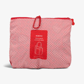 Igloo packable cooler compresses into front pocket, saving space during travel.