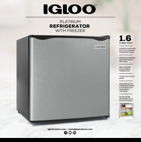 Igloo thermostat control dial enables precise temperature settings for cold drinks.
